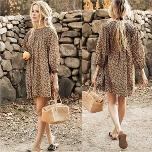 NWT Doen Theda Dress Golden Mesa Flor